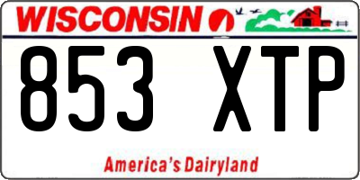 WI license plate 853XTP