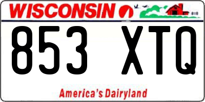 WI license plate 853XTQ