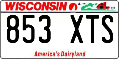 WI license plate 853XTS