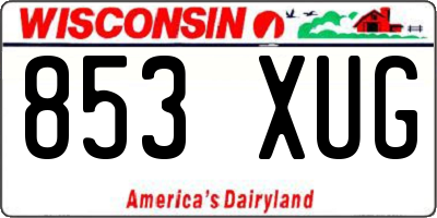 WI license plate 853XUG