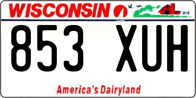 WI license plate 853XUH