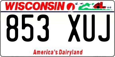 WI license plate 853XUJ