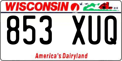 WI license plate 853XUQ