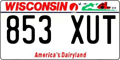 WI license plate 853XUT