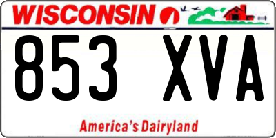 WI license plate 853XVA