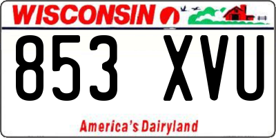 WI license plate 853XVU
