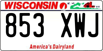 WI license plate 853XWJ