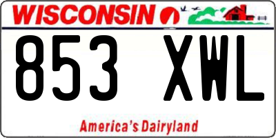 WI license plate 853XWL