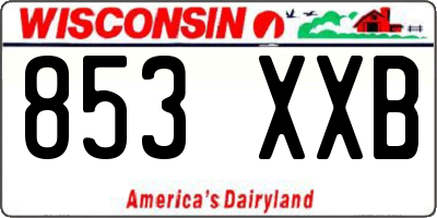 WI license plate 853XXB