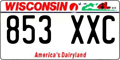 WI license plate 853XXC