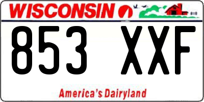 WI license plate 853XXF