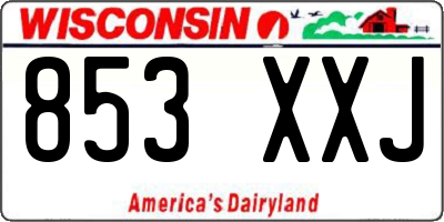 WI license plate 853XXJ