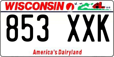 WI license plate 853XXK