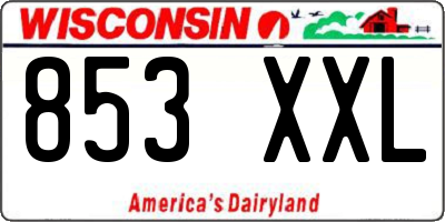 WI license plate 853XXL