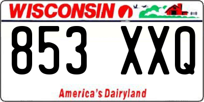 WI license plate 853XXQ