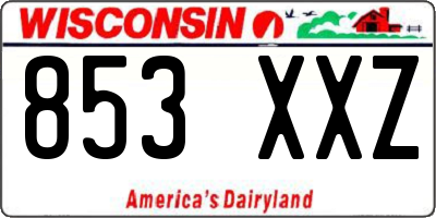 WI license plate 853XXZ