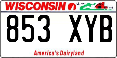 WI license plate 853XYB