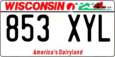 WI license plate 853XYL