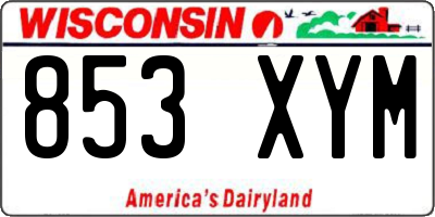 WI license plate 853XYM