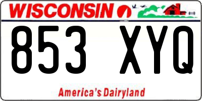 WI license plate 853XYQ