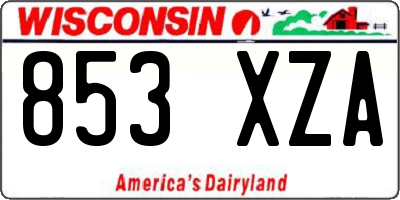 WI license plate 853XZA