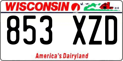 WI license plate 853XZD