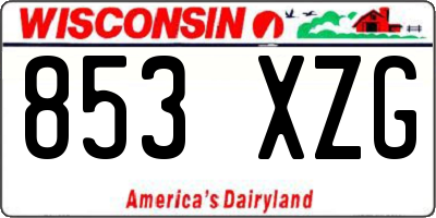 WI license plate 853XZG