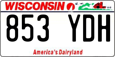 WI license plate 853YDH