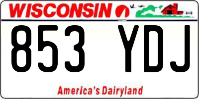 WI license plate 853YDJ