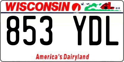 WI license plate 853YDL