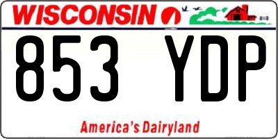 WI license plate 853YDP