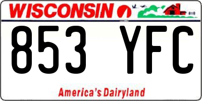 WI license plate 853YFC