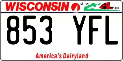 WI license plate 853YFL
