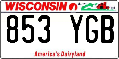 WI license plate 853YGB