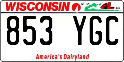 WI license plate 853YGC