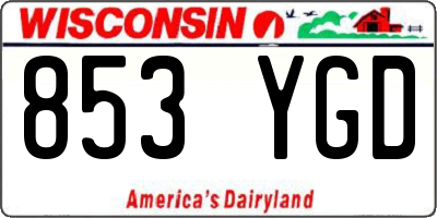 WI license plate 853YGD