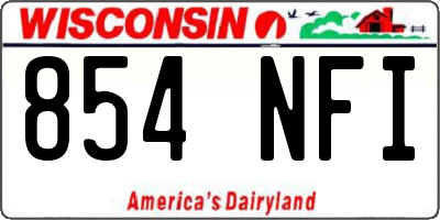 WI license plate 854NFI