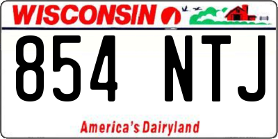 WI license plate 854NTJ
