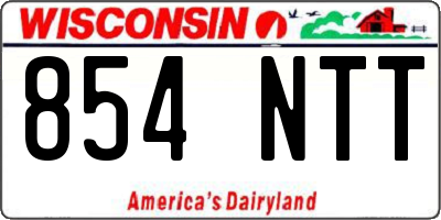 WI license plate 854NTT
