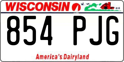WI license plate 854PJG