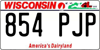WI license plate 854PJP
