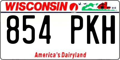 WI license plate 854PKH