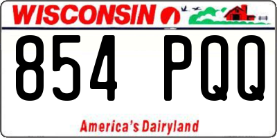WI license plate 854PQQ