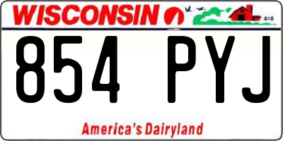 WI license plate 854PYJ