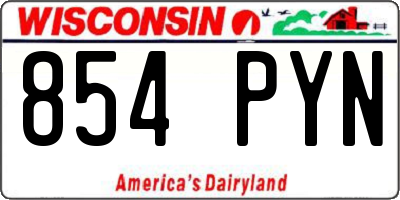 WI license plate 854PYN