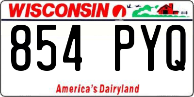 WI license plate 854PYQ