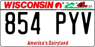 WI license plate 854PYV