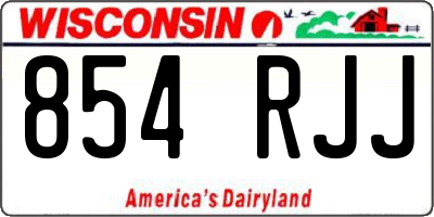 WI license plate 854RJJ