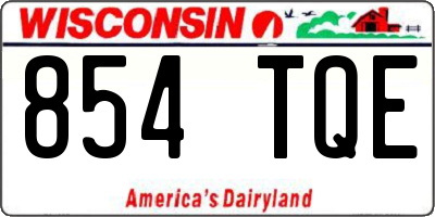 WI license plate 854TQE