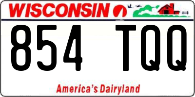 WI license plate 854TQQ